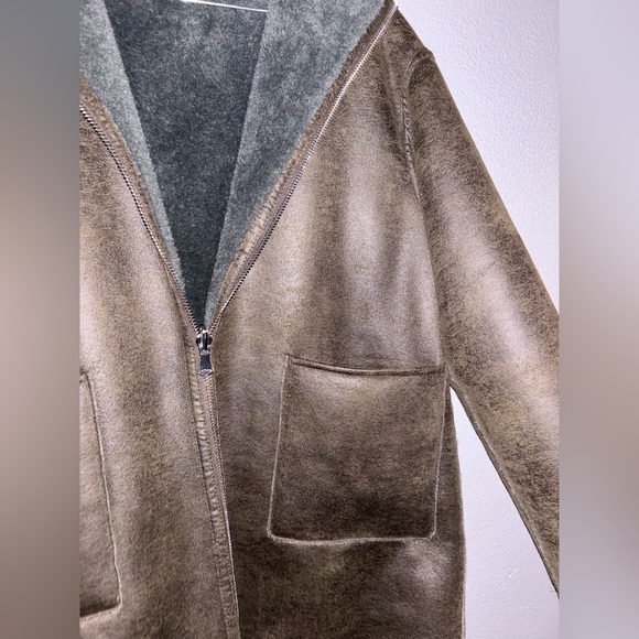 MANGO Reversible Faux Shearling Coat size S - Picture 4 of 7